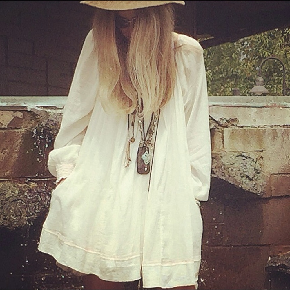 Boho White Dress - Picture 3 of 4